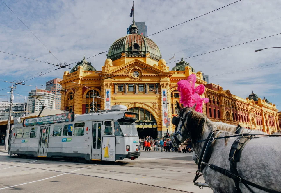 A location shot near the Australian Pacific College, Lonsdale Street Campus in Melbourne