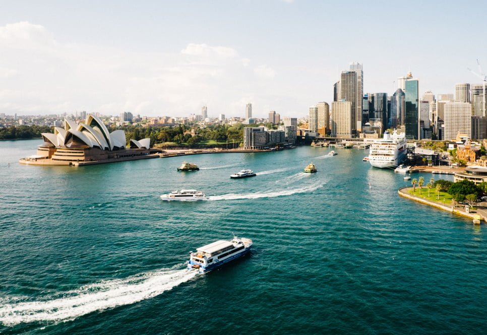 Spectacular Sydney Harbour near the English Unlimited campus Kent Street, Sydney
