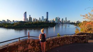 Australian Pacific College & English Unlimited student enjoying the views over Brisbane