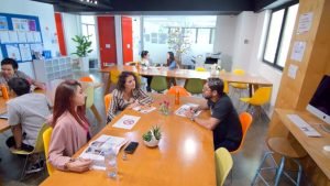 Dining area at the Australian Pacific College and English Unlimited in Brisbane